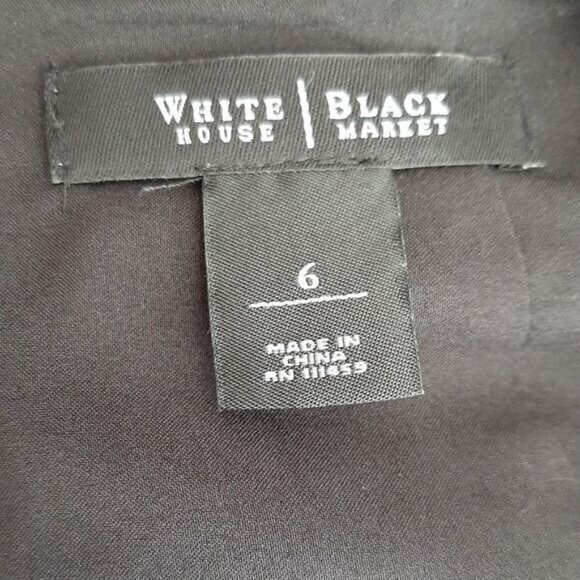 WHBM Classic Defined Waist Sheath Dress Knee Length Black Sz 6 - Picture 15 of 16